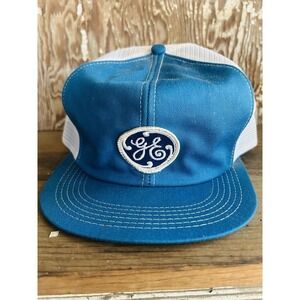 Vintage GE General Electric Made In USA Snap Back Hat Cap Adjustable